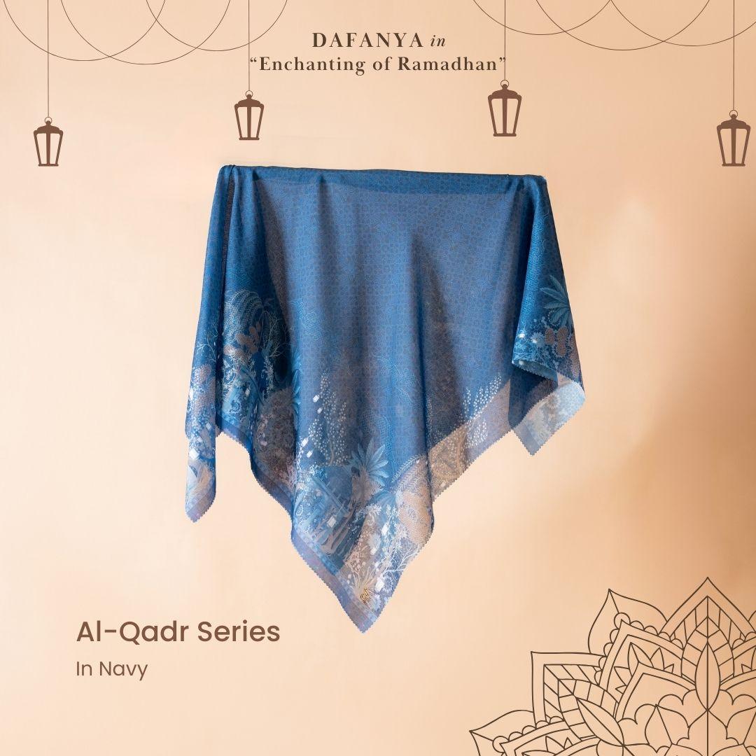 𝐃𝐀𝐅𝐀𝐍𝐘𝐀 - Al-Qadr Series Jilbab Motif Floral Kerudung Segi Empat Hijab Scarf bahan Voal Laser Cut