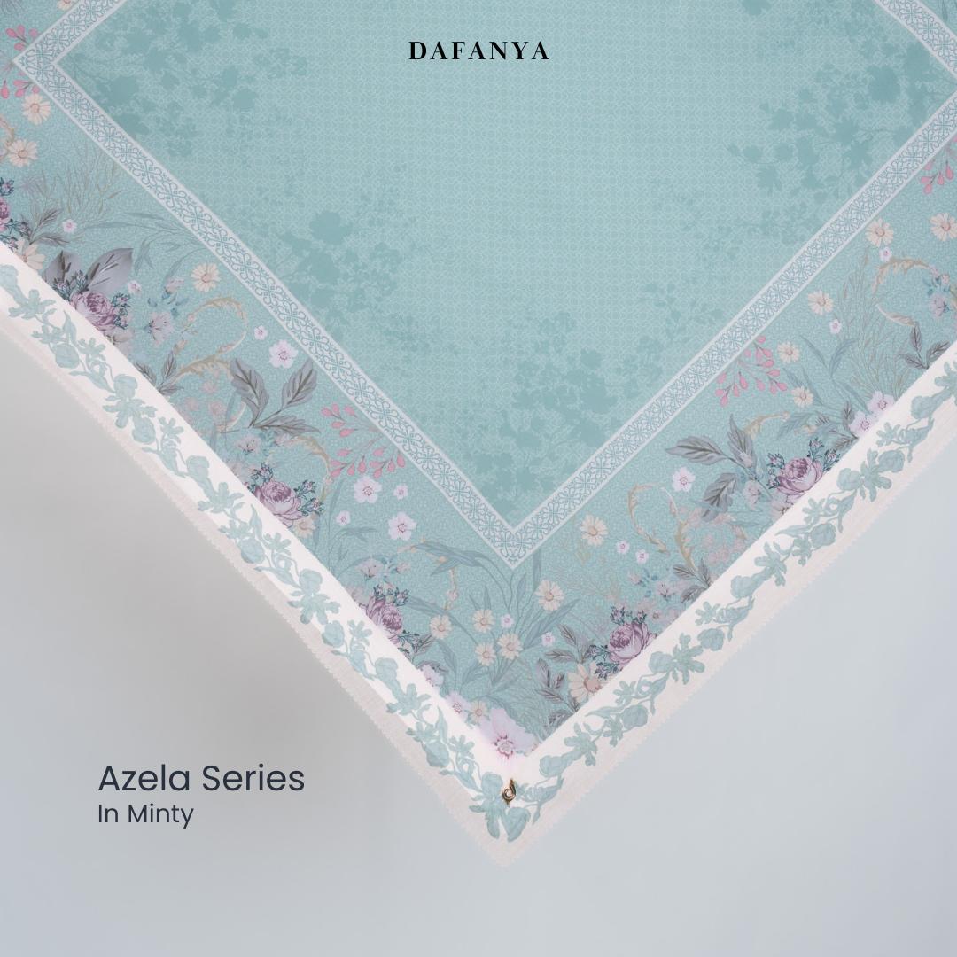 𝐃𝐀𝐅𝐀𝐍𝐘𝐀 - Azela Series Jilbab Motif Floral Kerudung Segi Empat Hijab Scarf bahan Voal Laser Cut