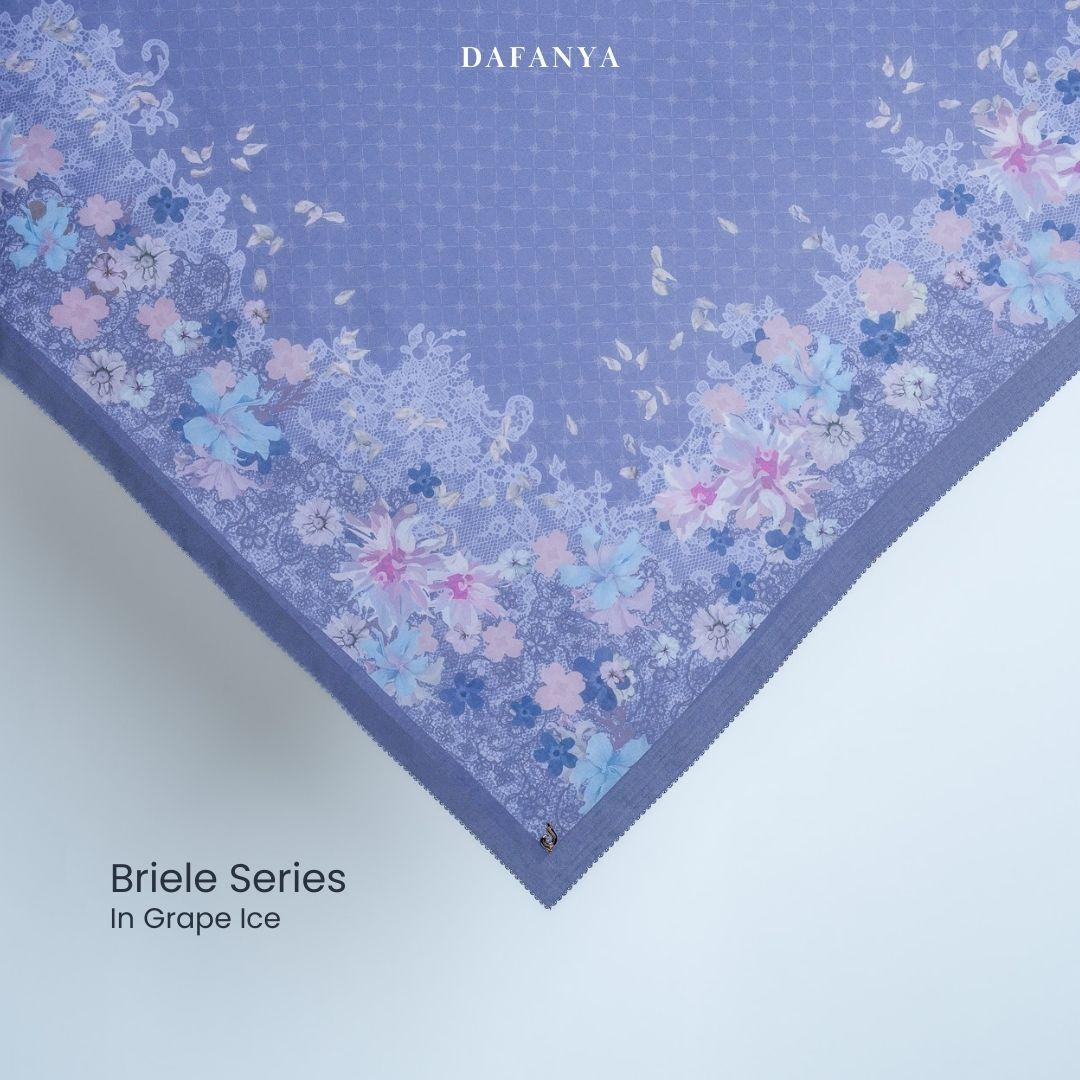 𝐃𝐀𝐅𝐀𝐍𝐘𝐀 - Brielle Series Jilbab Motif Floral Kerudung Segi Empat Hijab Scarf bahan Voal Laser Cut