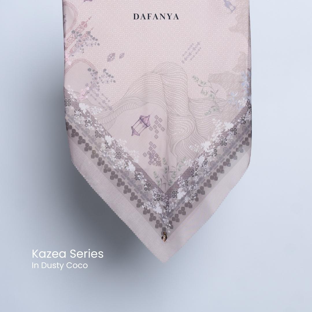 𝐃𝐀𝐅𝐀𝐍𝐘𝐀 - Kazea Series Jilbab Motif Floral Kerudung Segi Empat Hijab Scarf bahan Voal Laser Cut