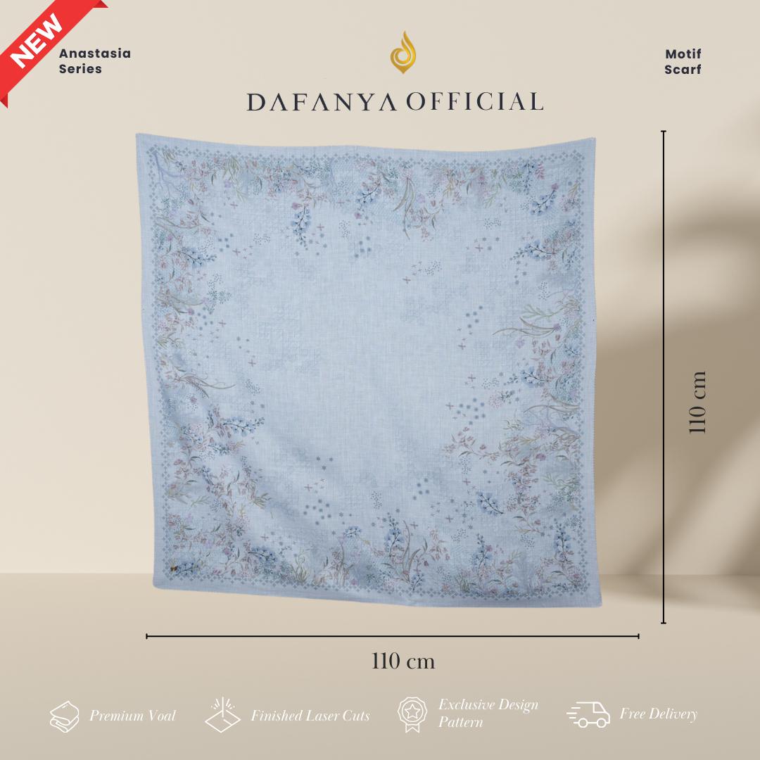 𝐃𝐀𝐅𝐀𝐍𝐘𝐀 - Anastasia Series Jilbab Motif Floral Kerudung Segi Empat Hijab Scarf bahan Voal Laser Cut