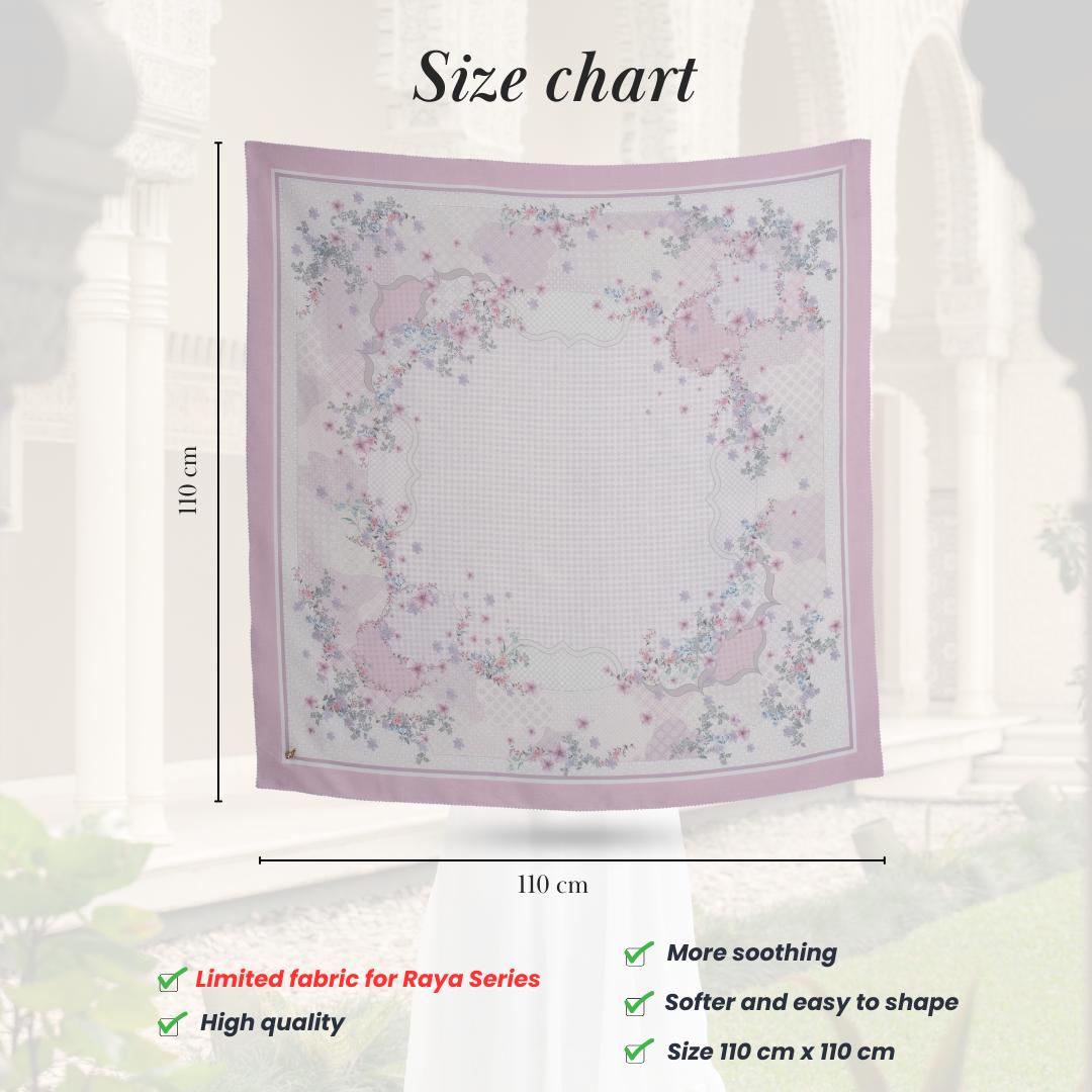 𝐃𝐀𝐅𝐀𝐍𝐘𝐀 - Malaya Series Jilbab Motif Floral Kerudung Segi Empat Hijab Scarf bahan Voal Laser Cut Rayafanya Edition