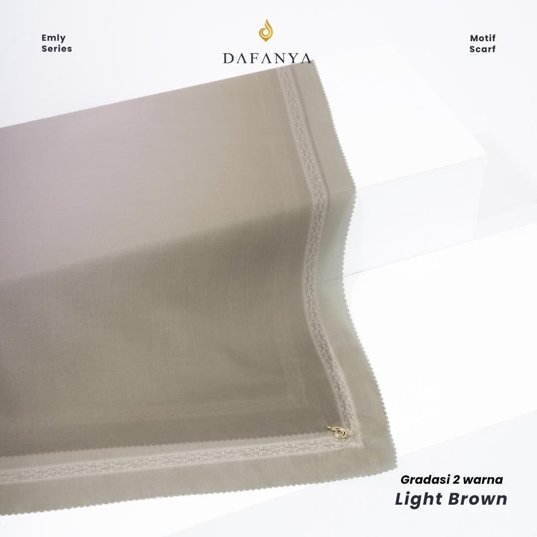𝐃𝐀𝐅𝐀𝐍𝐘𝐀 - Emly Series Jilbab 2 Gradasi Kerudung Segi Empat Hijab Scarf bahan Voal Laser Cut