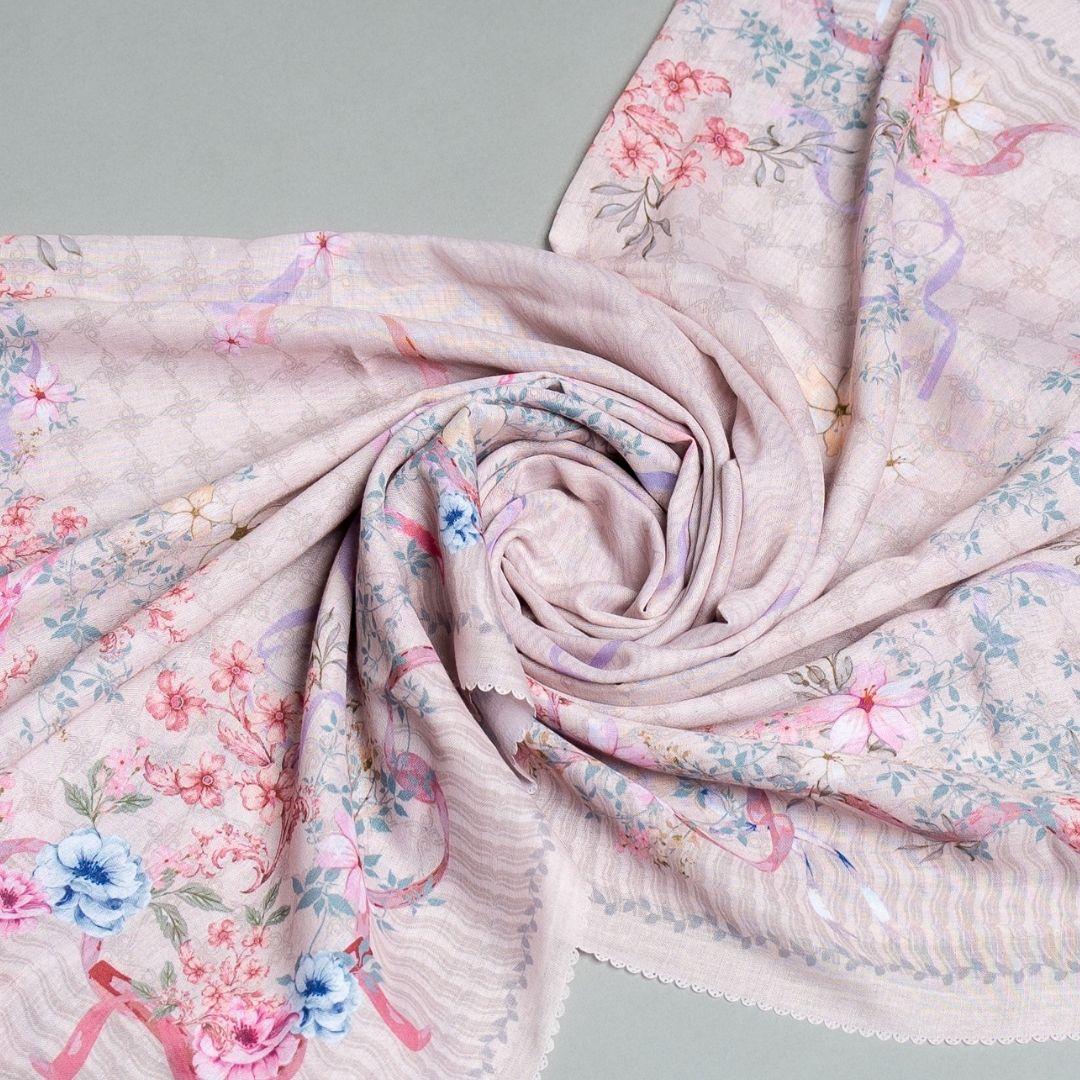 𝐃𝐀𝐅𝐀𝐍𝐘𝐀 - Esmee Series Jilbab Motif Floral Kerudung Segi Empat Hijab Scarf bahan Voal Laser Cut