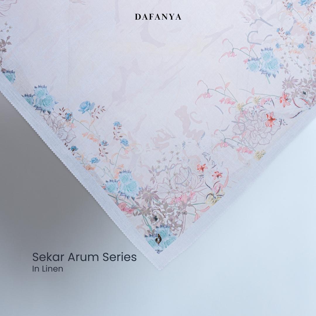 𝐃𝐀𝐅𝐀𝐍𝐘𝐀 - Sekar Arum Series Jilbab Motif Floral Kerudung Segi Empat Hijab Scarf bahan Voal Laser Cut