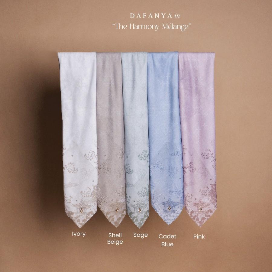 𝐃𝐀𝐅𝐀𝐍𝐘𝐀 - Ginkgo Series Jilbab Motif Floral Kerudung Segi Empat Hijab Scarf bahan Voal Laser Cut