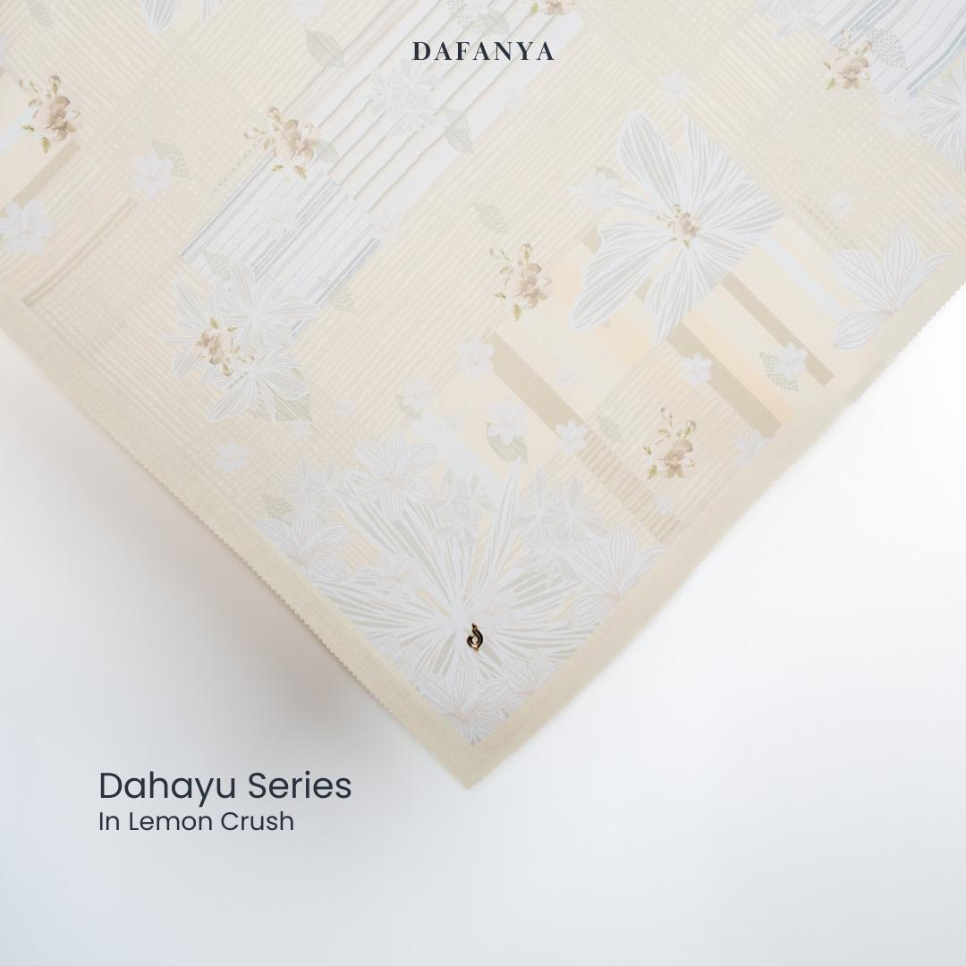 𝐃𝐀𝐅𝐀𝐍𝐘𝐀 - Dahayu Series Jilbab Motif Monogram Kerudung Segi Empat Hijab Scarf bahan Voal Laser Cut