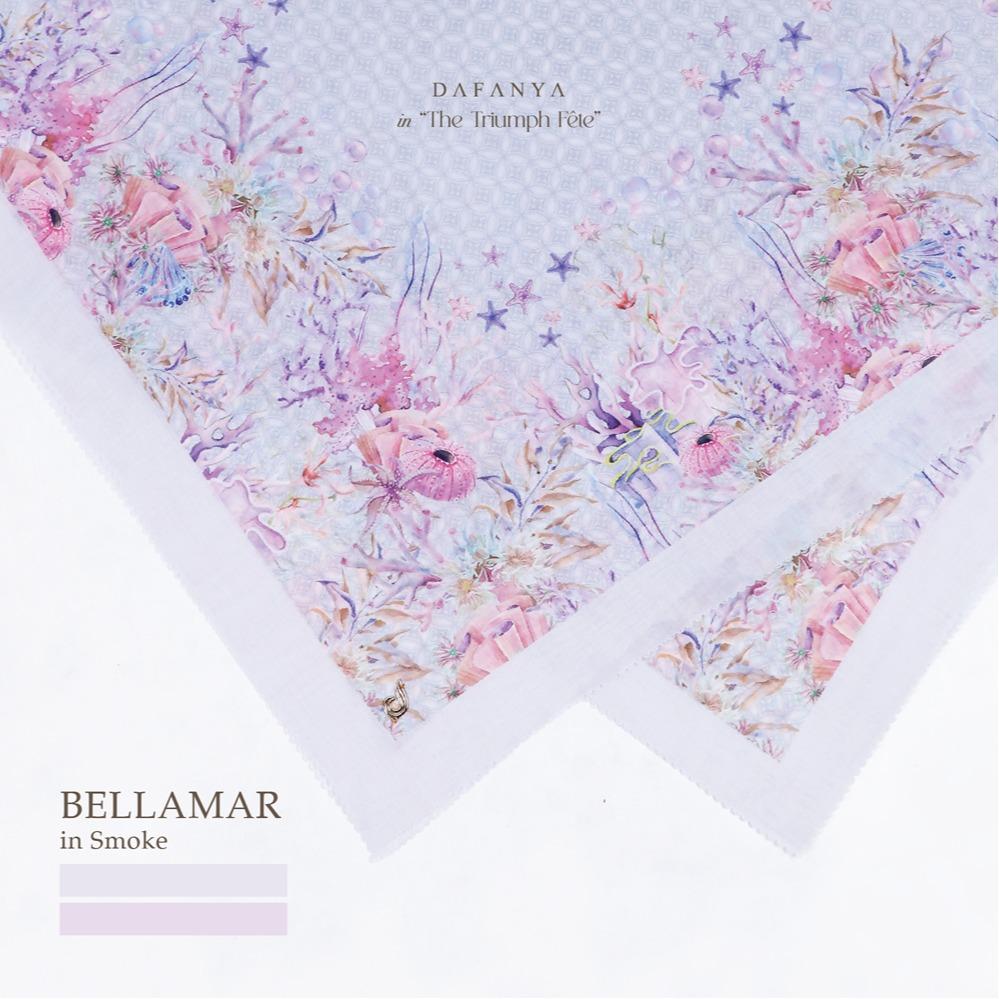 𝐃𝐀𝐅𝐀𝐍𝐘𝐀 - Bellamar Series Jilbab Motif Underwater Kerudung Segi Empat Hijab Scarf bahan Voal Laser Cut