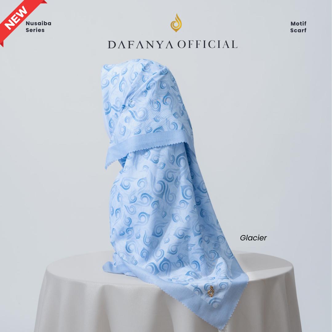 𝐃𝐀𝐅𝐀𝐍𝐘𝐀 - Nusaiba Series Jilbab Motif Monogram Kerudung Segi Empat Hijab Scarf bahan Voal Laser Cut