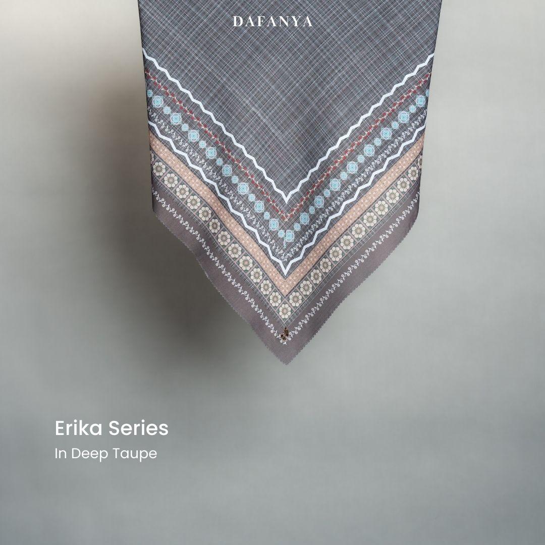𝐃𝐀𝐅𝐀𝐍𝐘𝐀 - Erika Series Jilbab Motif Ethnic Kerudung Segi Empat Hijab Scarf bahan Voal Laser Cut