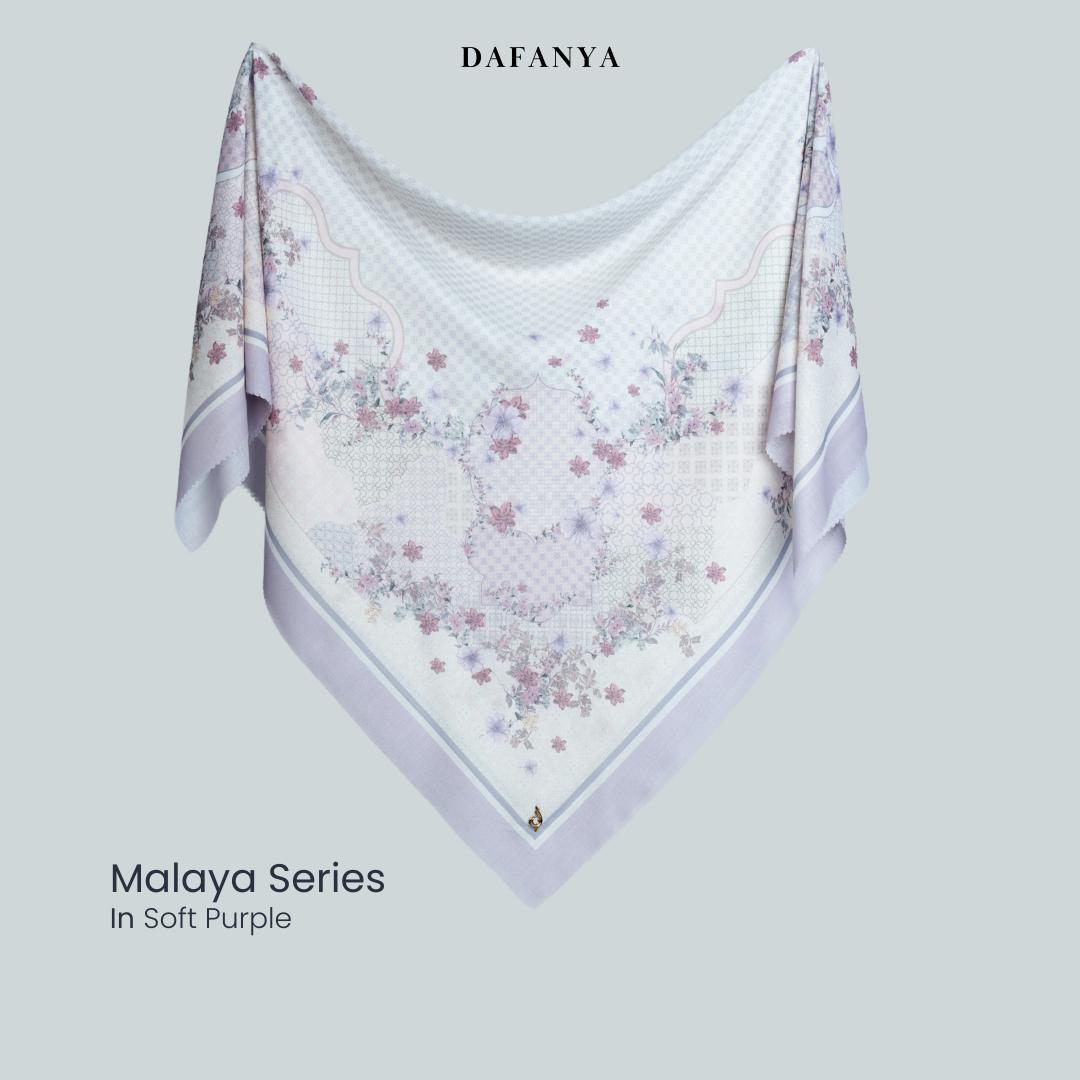 𝐃𝐀𝐅𝐀𝐍𝐘𝐀 - Malaya Series Jilbab Motif Floral Kerudung Segi Empat Hijab Scarf bahan Voal Laser Cut Rayafanya Edition