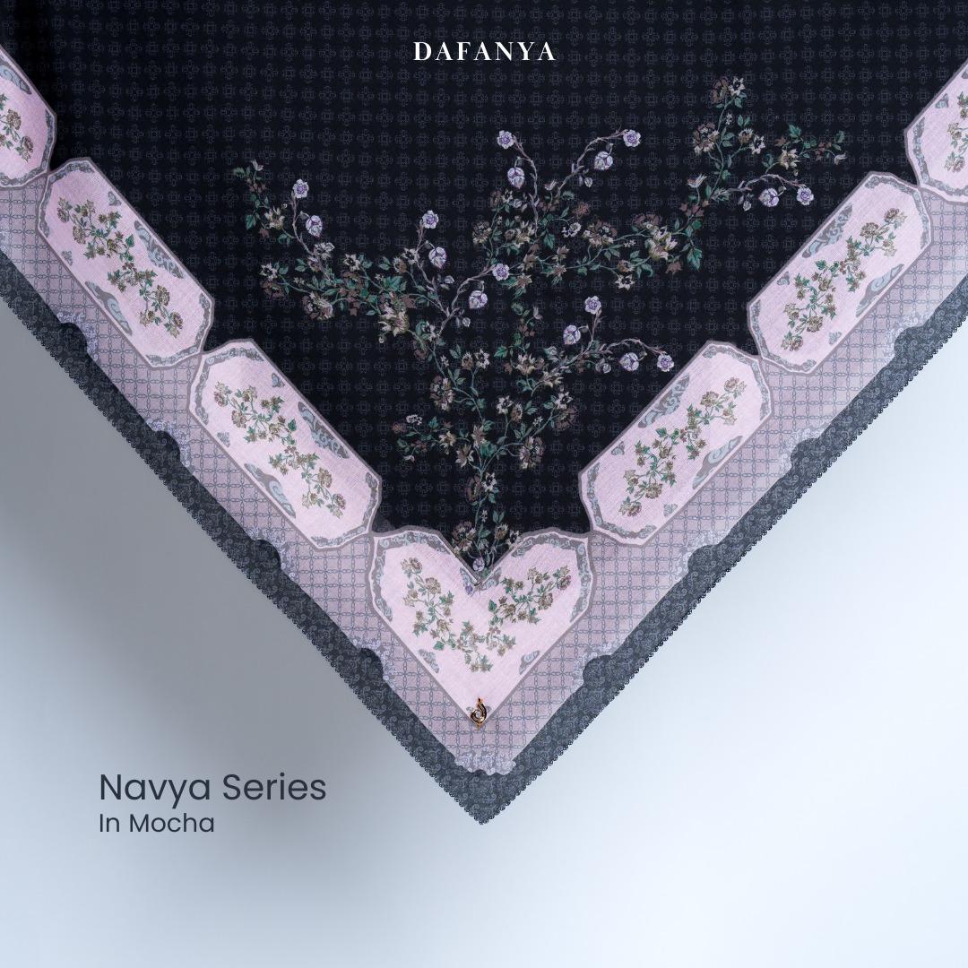 𝐃𝐀𝐅𝐀𝐍𝐘𝐀 - Navya Series Jilbab Motif Ethnic Kerudung Segi Empat Hijab Scarf bahan Voal Laser Cut
