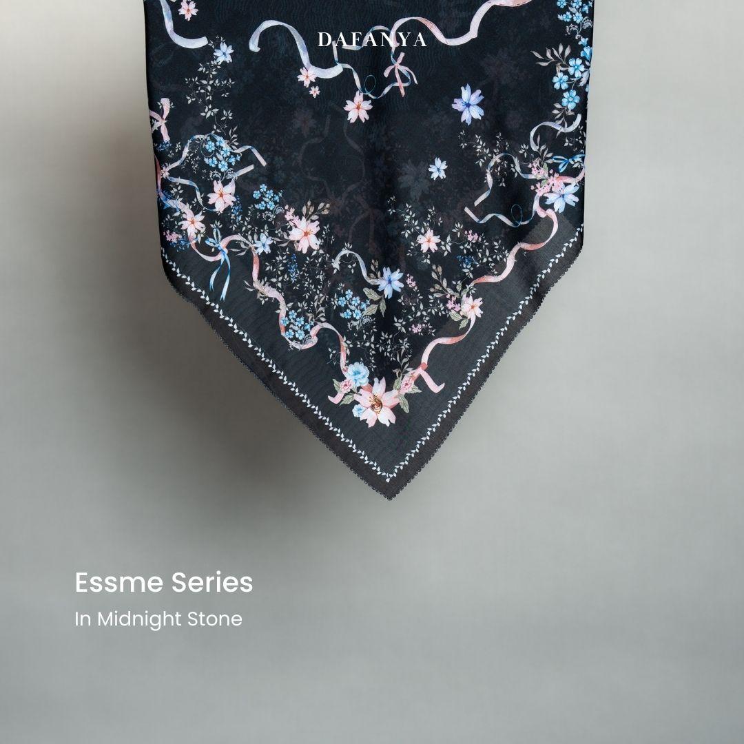 𝐃𝐀𝐅𝐀𝐍𝐘𝐀 - Esmee Series Jilbab Motif Floral Kerudung Segi Empat Hijab Scarf bahan Voal Laser Cut