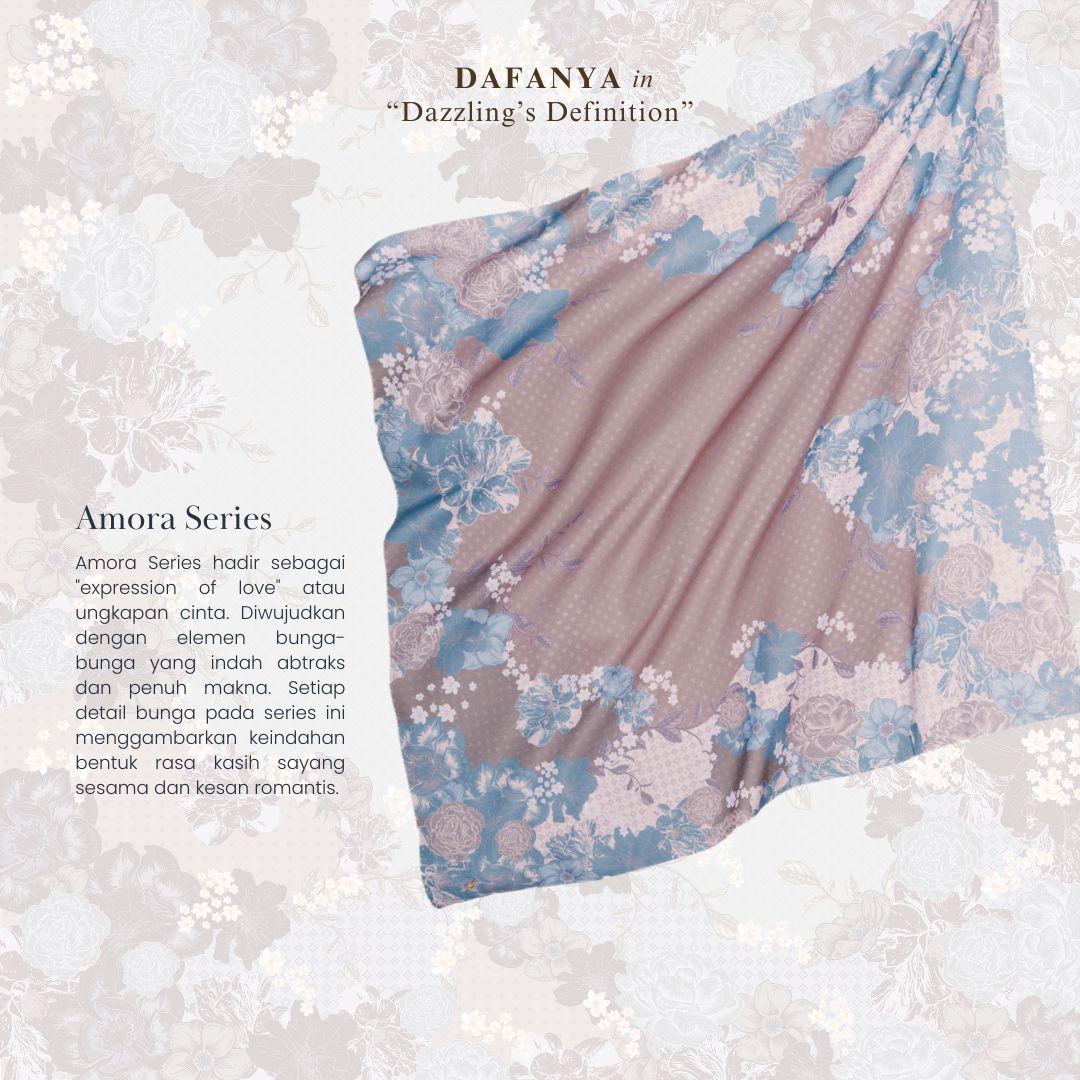 𝐃𝐀𝐅𝐀𝐍𝐘𝐀 - Amora Series Jilbab Motif Floral Kerudung Segi Empat Hijab Scarf bahan Voal Laser Cut