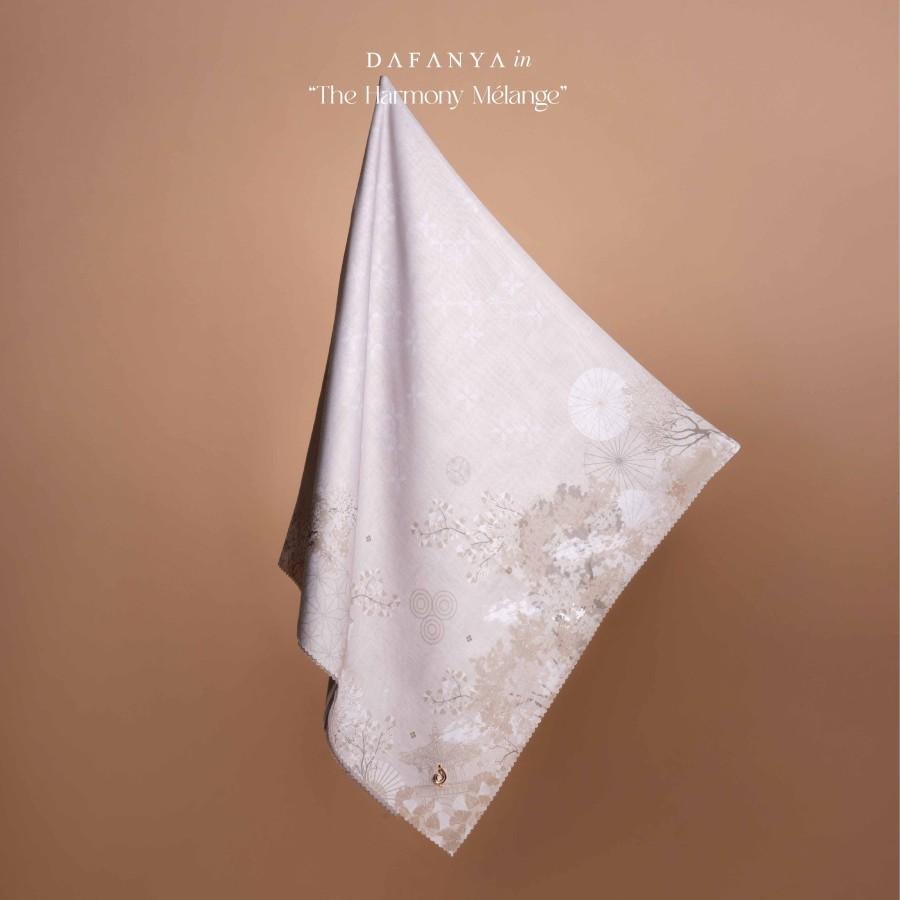 𝐃𝐀𝐅𝐀𝐍𝐘𝐀 - Ginkgo Series Jilbab Motif Floral Kerudung Segi Empat Hijab Scarf bahan Voal Laser Cut