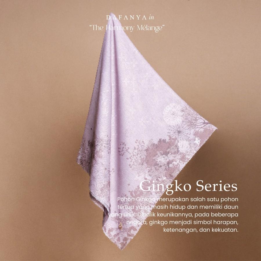 𝐃𝐀𝐅𝐀𝐍𝐘𝐀 - Ginkgo Series Jilbab Motif Floral Kerudung Segi Empat Hijab Scarf bahan Voal Laser Cut