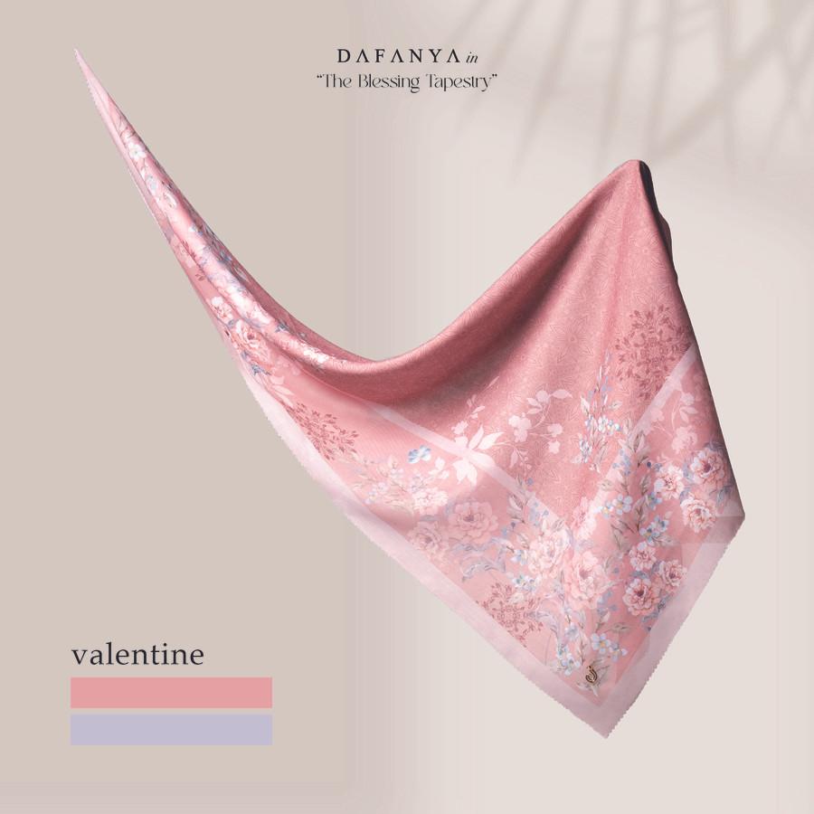 𝐃𝐀𝐅𝐀𝐍𝐘𝐀 - Syari Indira Series Jilbab Motif Floral Kerudung Segi Empat Hijab Scarf bahan Voal Laser Cut
