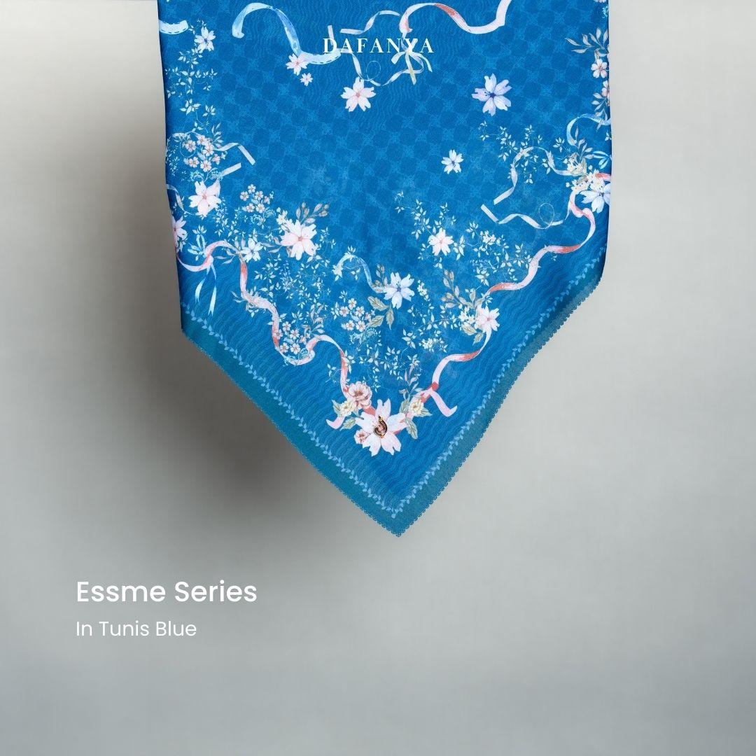 𝐃𝐀𝐅𝐀𝐍𝐘𝐀 - Esmee Series Jilbab Motif Floral Kerudung Segi Empat Hijab Scarf bahan Voal Laser Cut