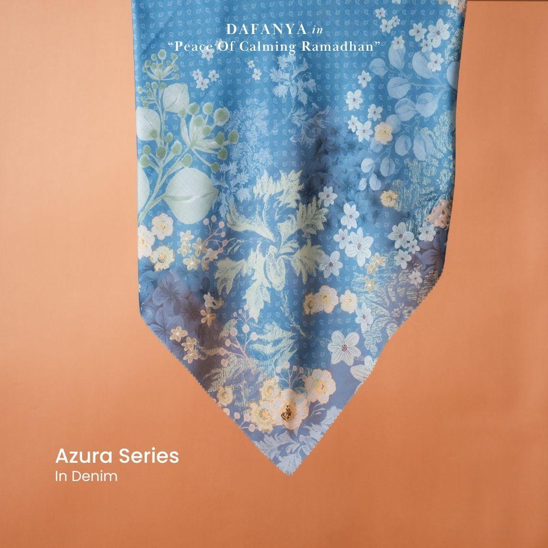 𝐃𝐀𝐅𝐀𝐍𝐘𝐀 - Azura Series Jilbab Motif Floral Kerudung Segi Empat Hijab Scarf bahan Voal Laser Cut