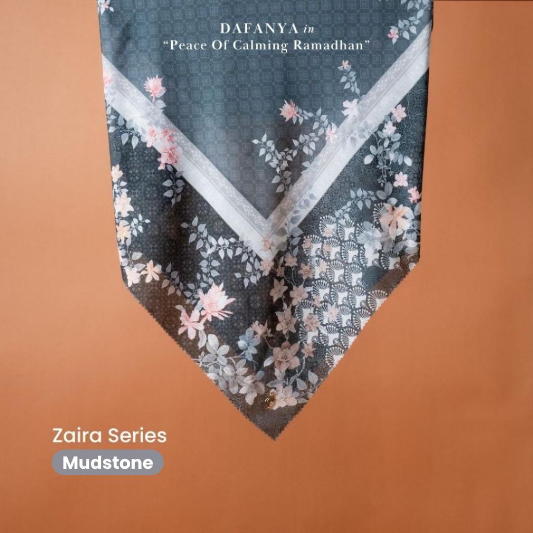 𝐃𝐀𝐅𝐀𝐍𝐘𝐀 - Zaira Series Jilbab Motif Floral Kerudung Segi Empat Hijab Scarf bahan Voal Laser Cut