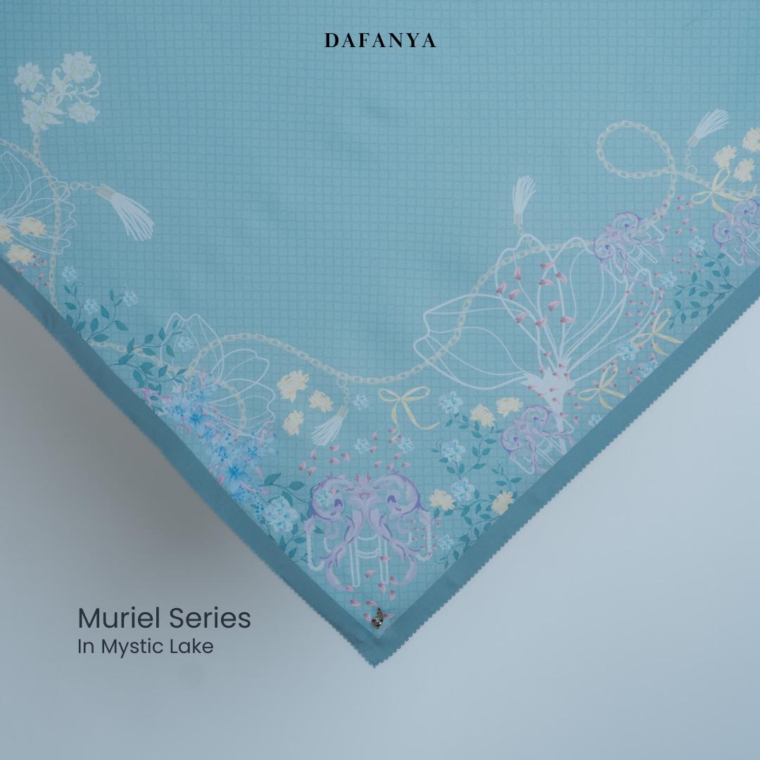 𝐃𝐀𝐅𝐀𝐍𝐘𝐀 - Muriel Series Jilbab Motif Floral Kerudung Segi Empat Hijab Scarf bahan Voal Laser Cut