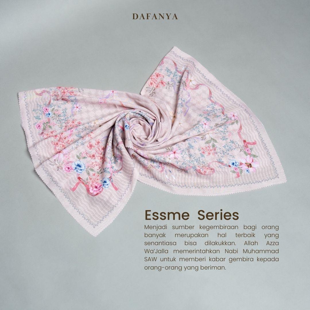 𝐃𝐀𝐅𝐀𝐍𝐘𝐀 - Esmee Series Jilbab Motif Floral Kerudung Segi Empat Hijab Scarf bahan Voal Laser Cut