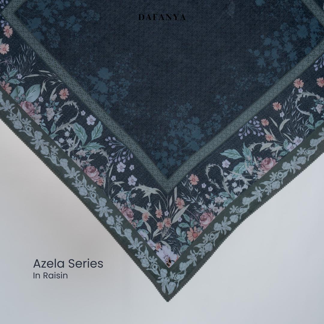 𝐃𝐀𝐅𝐀𝐍𝐘𝐀 - Azela Series Jilbab Motif Floral Kerudung Segi Empat Hijab Scarf bahan Voal Laser Cut