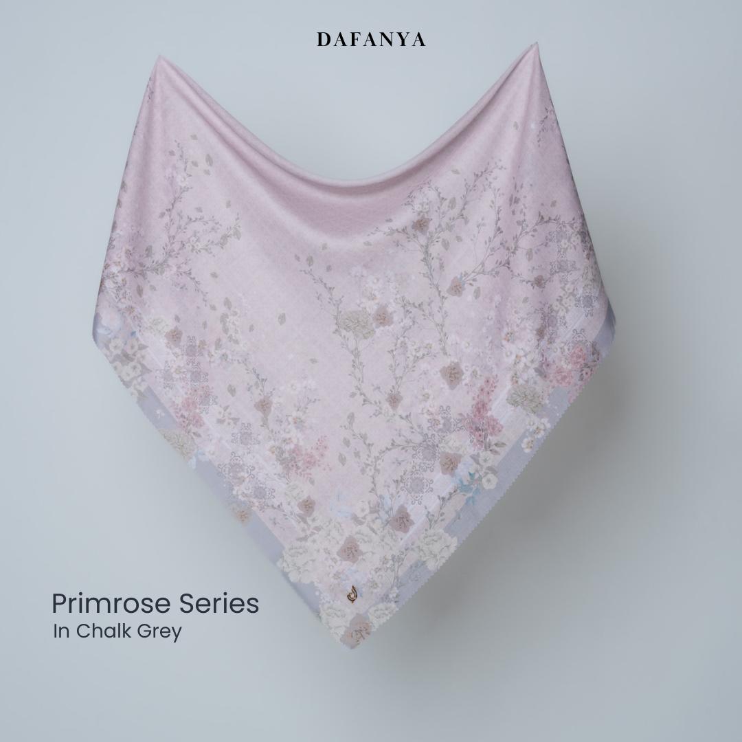 𝐃𝐀𝐅𝐀𝐍𝐘𝐀 - Primrose Series Jilbab Motif Floral Kerudung Segi Empat Hijab Scarf bahan Voal Laser Cut