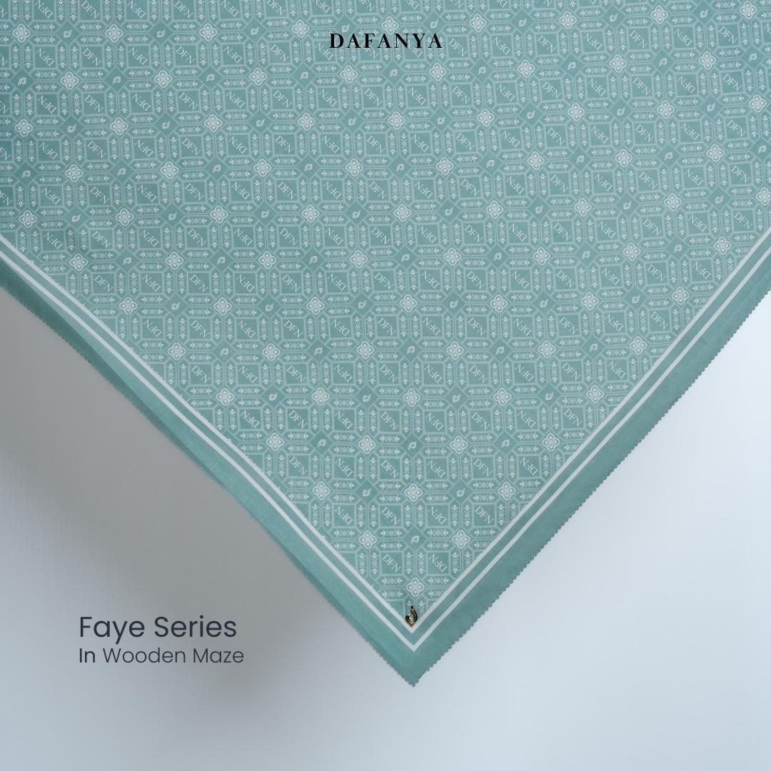 𝐃𝐀𝐅𝐀𝐍𝐘𝐀 - Faye Series Jilbab Motif Floral Kerudung Segi Empat Hijab Scarf bahan Voal Laser Cut segi empat