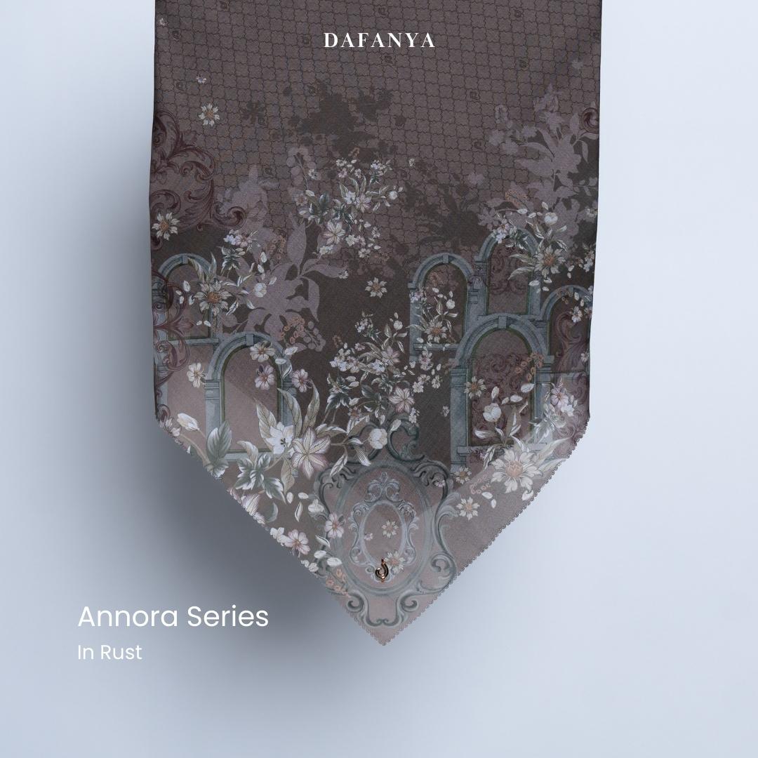 𝐃𝐀𝐅𝐀𝐍𝐘𝐀 - Annora Series Jilbab Motif Floral Kerudung Segi Empat Hijab Scarf bahan Voal Laser Cut