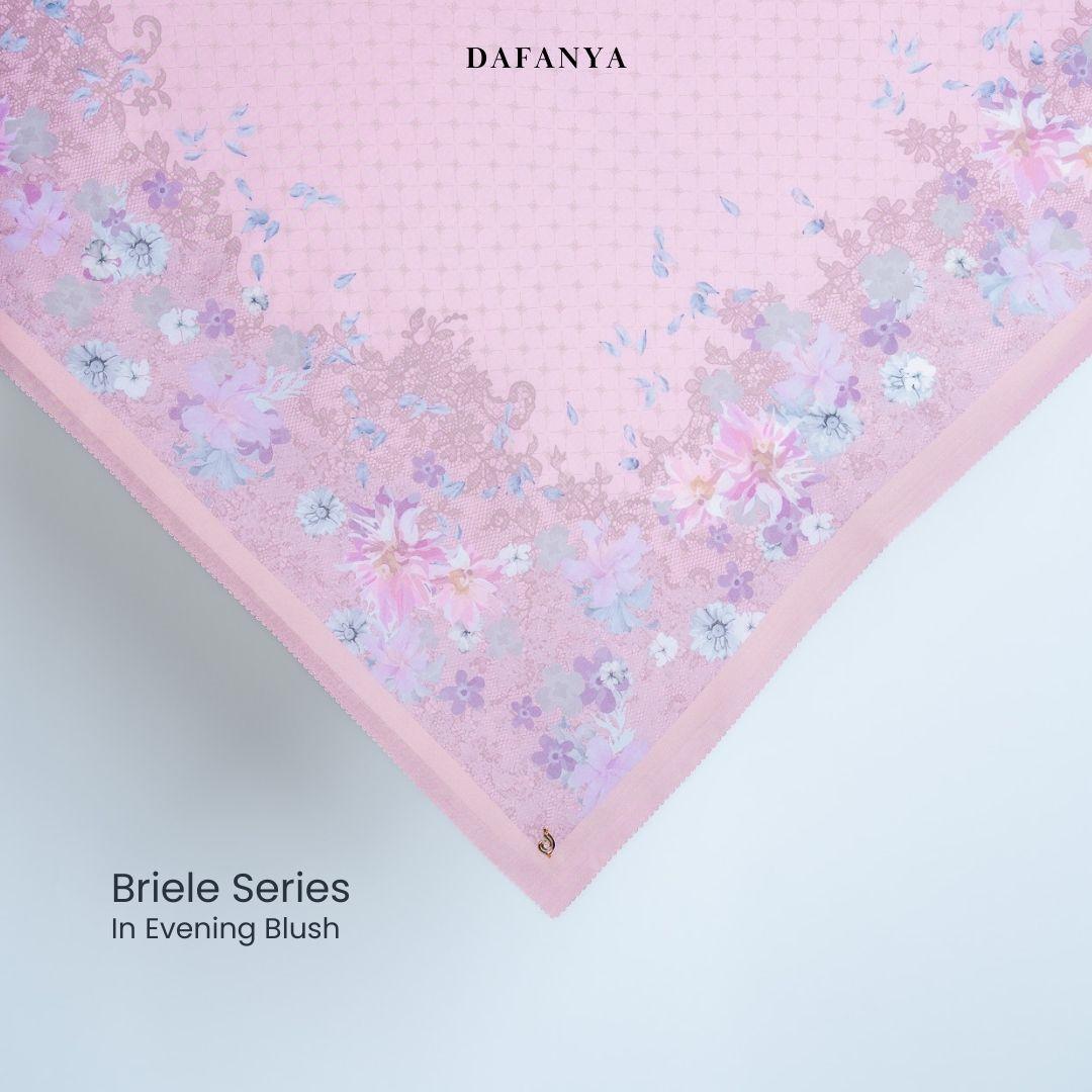 𝐃𝐀𝐅𝐀𝐍𝐘𝐀 - Brielle Series Jilbab Motif Floral Kerudung Segi Empat Hijab Scarf bahan Voal Laser Cut