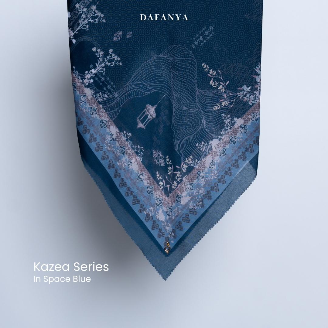 𝐃𝐀𝐅𝐀𝐍𝐘𝐀 - Kazea Series Jilbab Motif Floral Kerudung Segi Empat Hijab Scarf bahan Voal Laser Cut