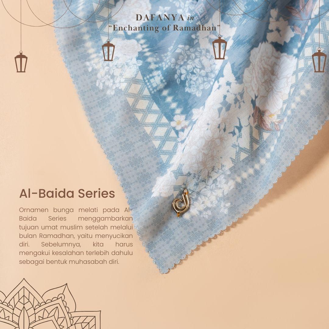 𝐃𝐀𝐅𝐀𝐍𝐘𝐀 - Al-Baida Series Jilbab Motif Floral Kerudung Segi Empat Hijab Scarf bahan Voal Laser Cut