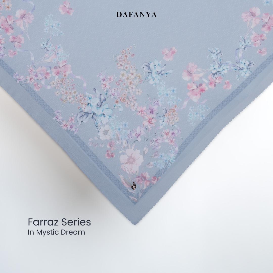 𝐃𝐀𝐅𝐀𝐍𝐘𝐀 - Farraz Series Jilbab Motif Floral Kerudung Segi Empat Hijab Scarf bahan Voal Laser Cut