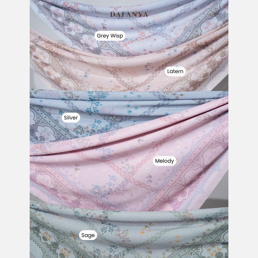 𝐃𝐀𝐅𝐀𝐍𝐘𝐀 - Ayla Series Jilbab Motif Ethnic Kerudung Segi Empat Hijab Scarf bahan Voal Laser Cut