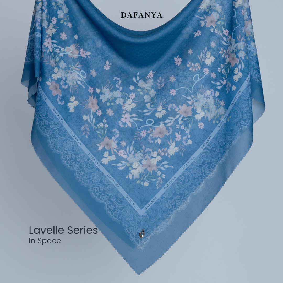 𝐃𝐀𝐅𝐀𝐍𝐘𝐀 - Lavelle Series Jilbab Motif Monogram Kerudung Segi Empat Hijab Scarf bahan Voal Laser Cut