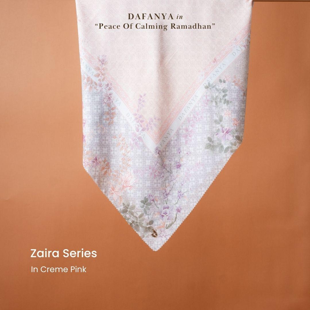 𝐃𝐀𝐅𝐀𝐍𝐘𝐀 - Zaira Series Jilbab Motif Floral Kerudung Segi Empat Hijab Scarf bahan Voal Laser Cut