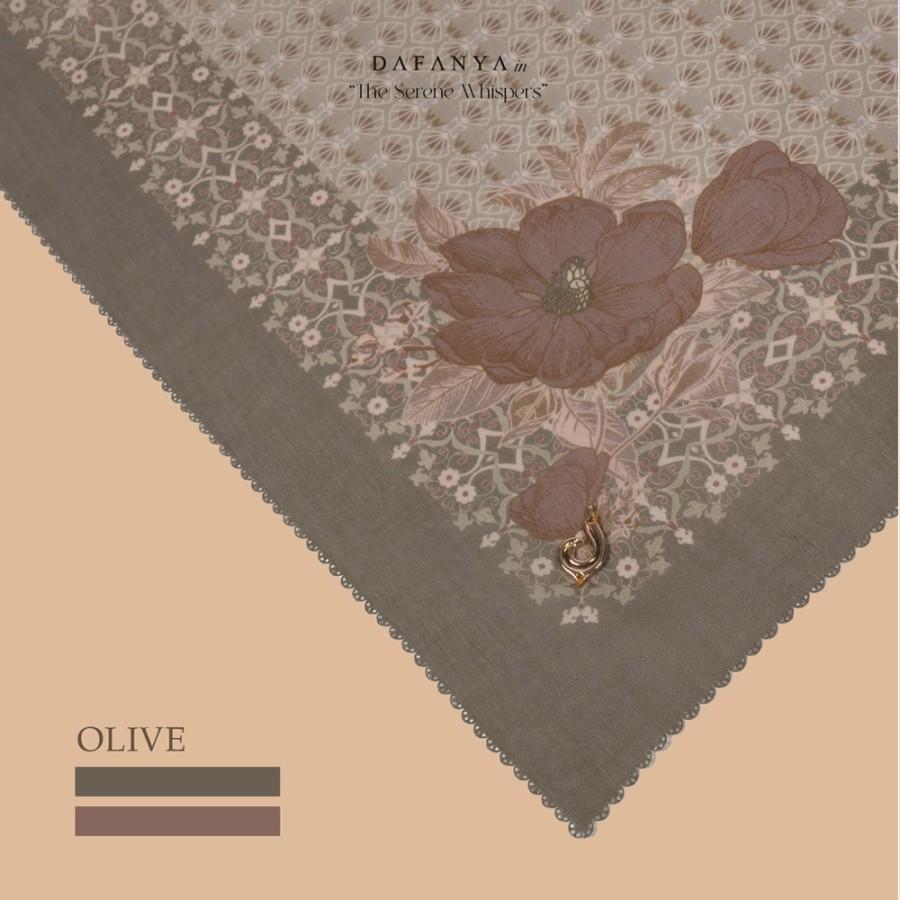 𝐃𝐀𝐅𝐀𝐍𝐘𝐀 - Sylvana Series Jilbab Motif Floral Kerudung Segi Empat Hijab Scarf bahan Voal Laser Cut