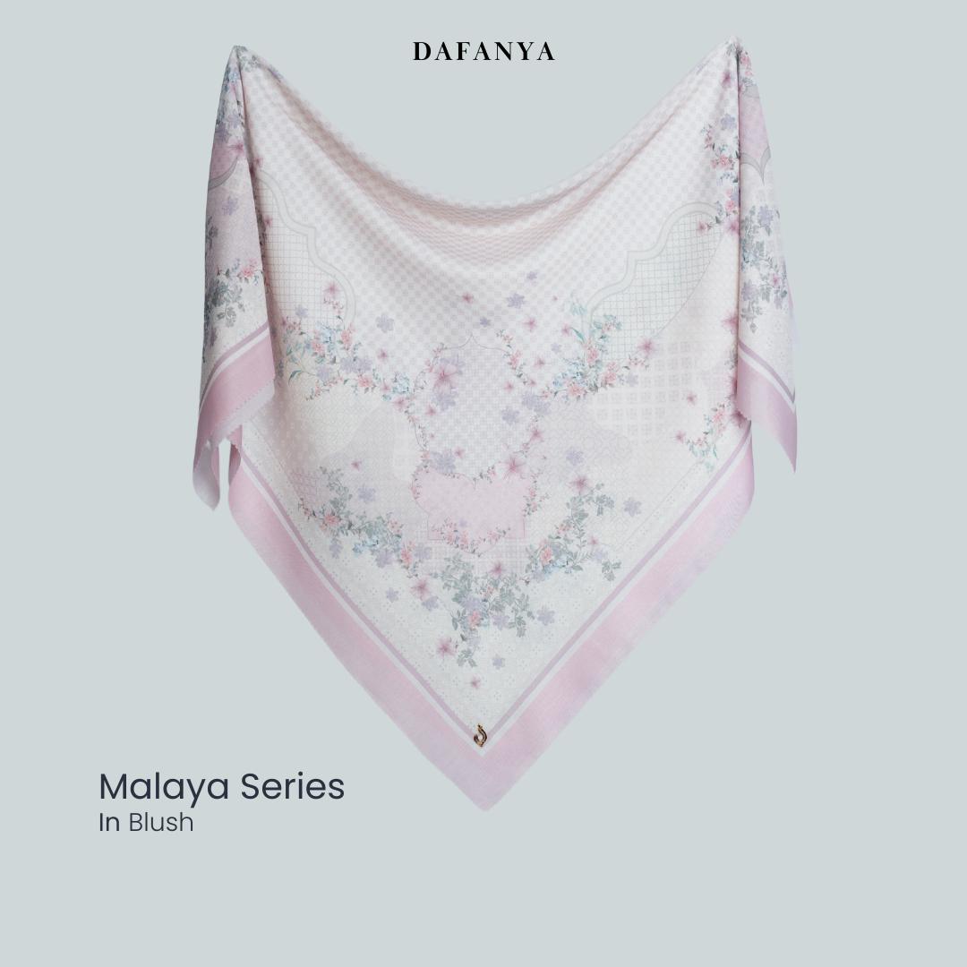 𝐃𝐀𝐅𝐀𝐍𝐘𝐀 - Malaya Series Jilbab Motif Floral Kerudung Segi Empat Hijab Scarf bahan Voal Laser Cut Rayafanya Edition