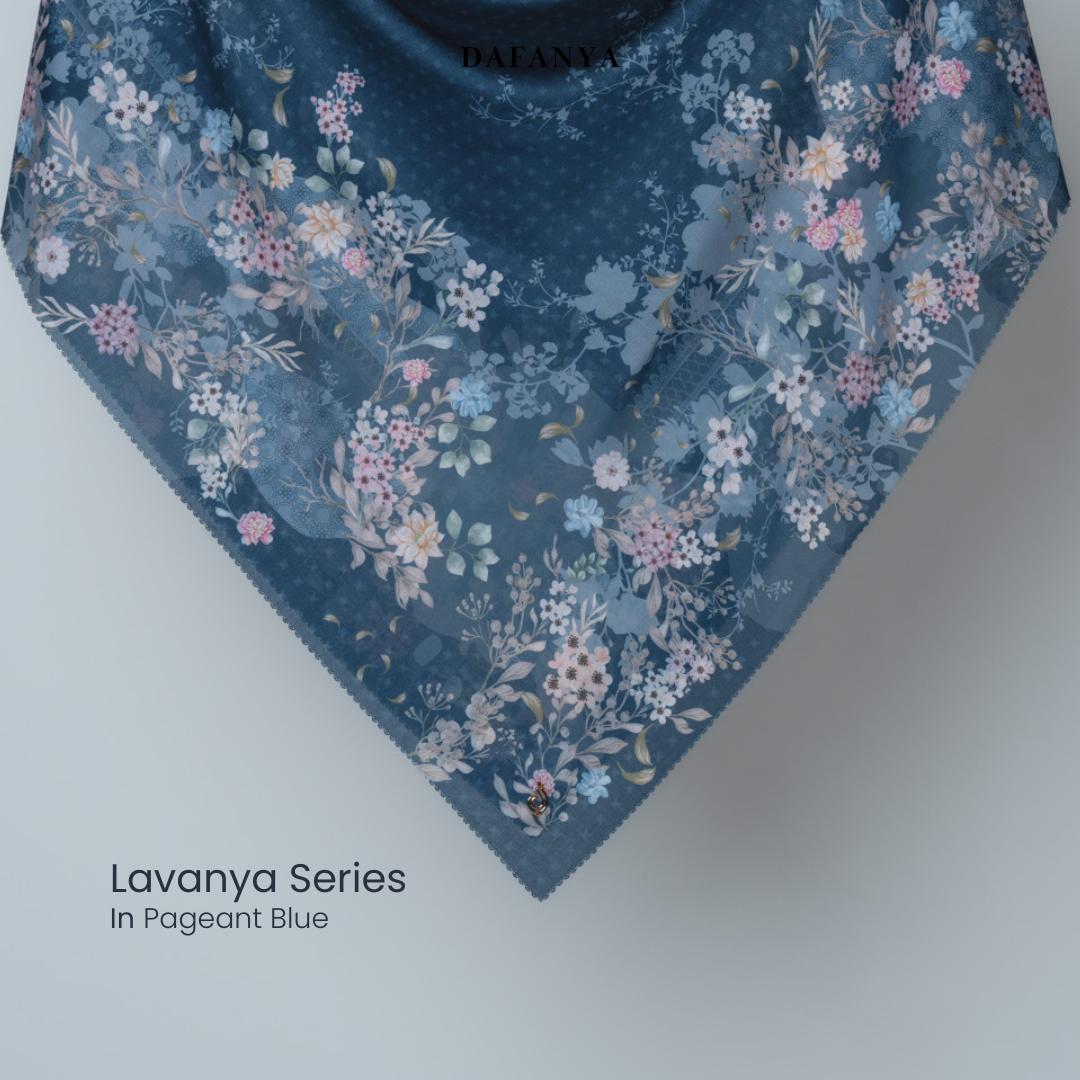 𝐃𝐀𝐅𝐀𝐍𝐘𝐀 - Lavanya Series Jilbab Motif Floral Kerudung Segi Empat Hijab Scarf bahan Voal Laser Cut