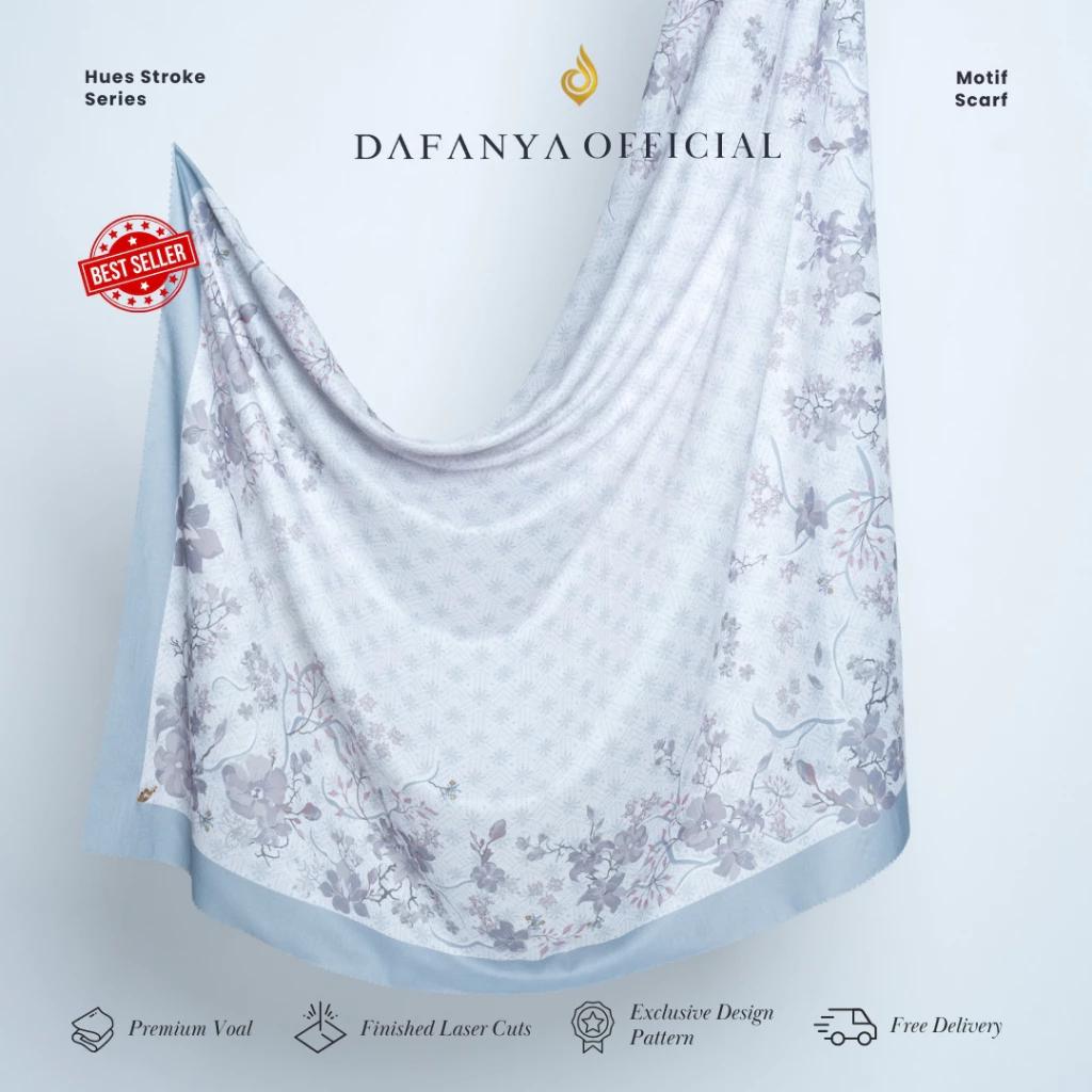 𝐃𝐀𝐅𝐀𝐍𝐘𝐀 - Chloris Series Jilbab Motif Floral Kerudung Segi Empat Hijab Scarf bahan Voal Laser Cut