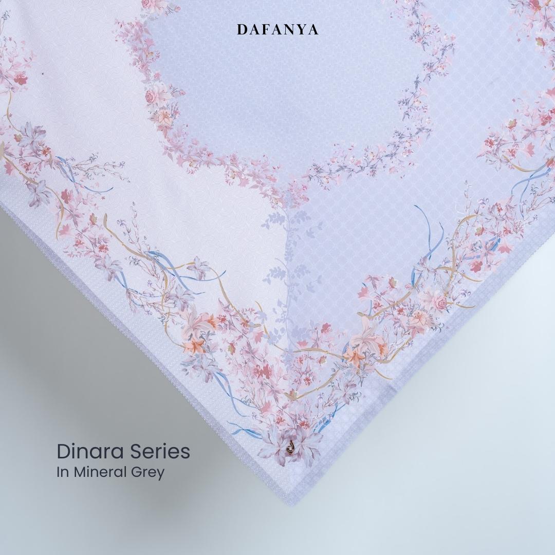 𝐃𝐀𝐅𝐀𝐍𝐘𝐀 - Dinara Series Jilbab Motif Floral Kerudung Segi Empat Hijab Scarf bahan Voal Laser Cut