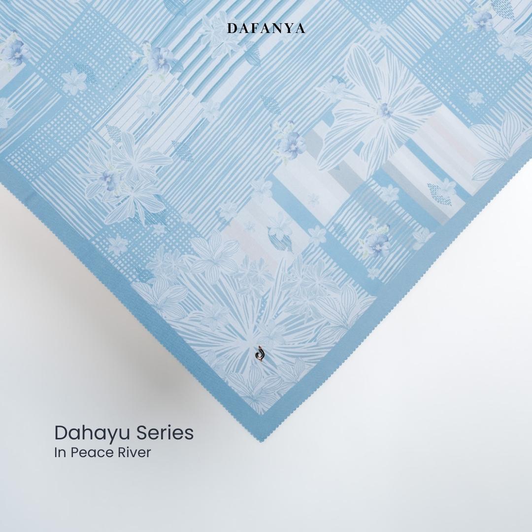 𝐃𝐀𝐅𝐀𝐍𝐘𝐀 - Dahayu Series Jilbab Motif Monogram Kerudung Segi Empat Hijab Scarf bahan Voal Laser Cut