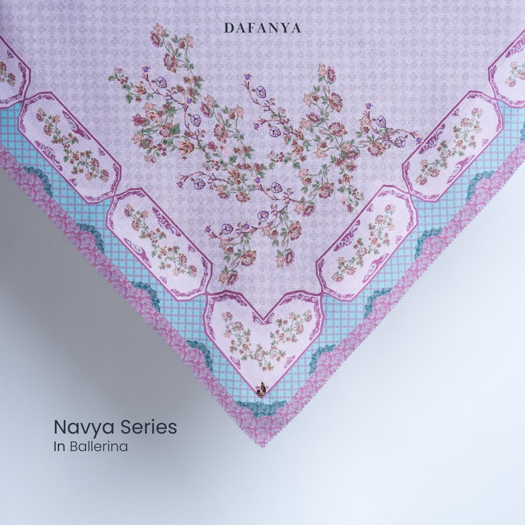 𝐃𝐀𝐅𝐀𝐍𝐘𝐀 - Navya Series Jilbab Motif Ethnic Kerudung Segi Empat Hijab Scarf bahan Voal Laser Cut