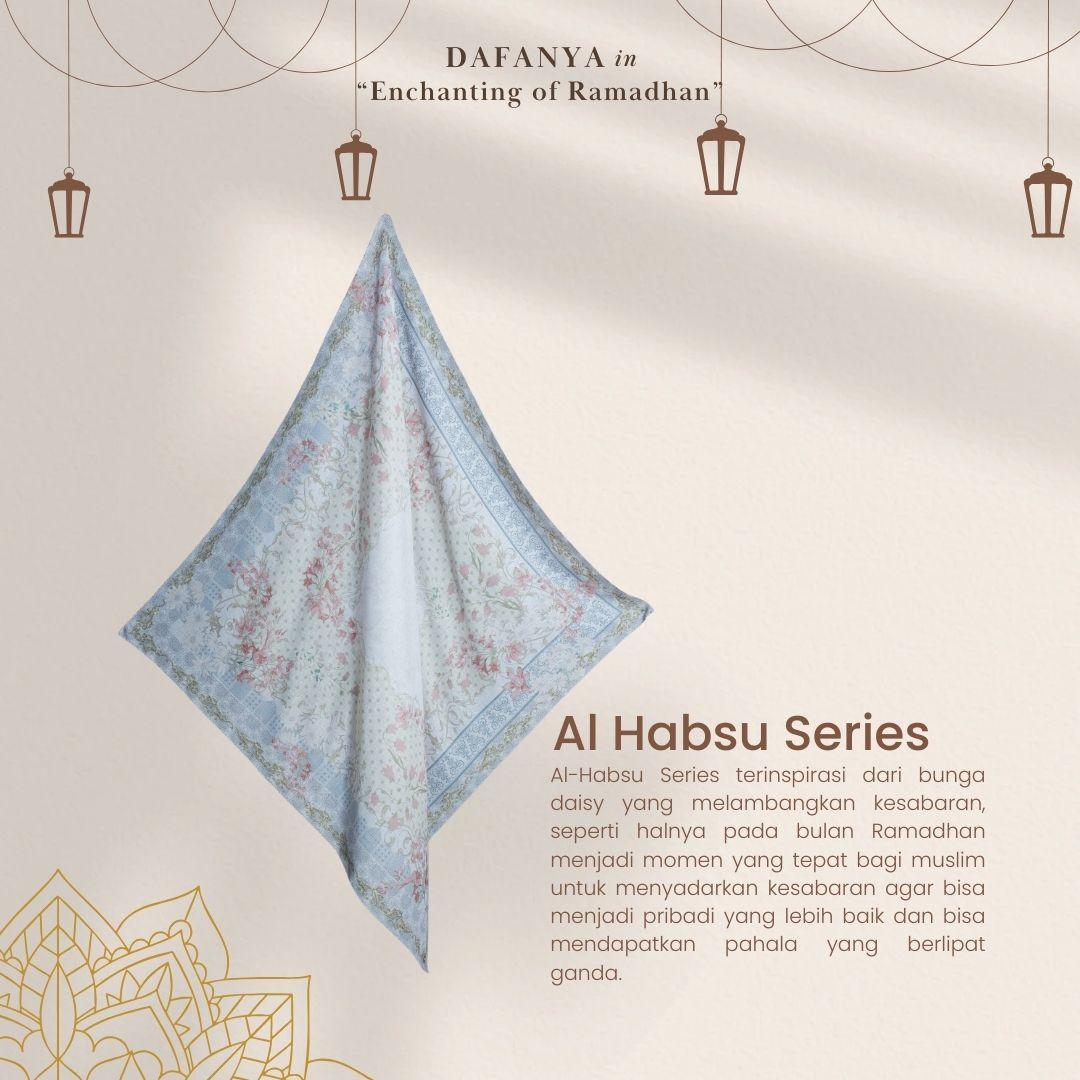 𝐃𝐀𝐅𝐀𝐍𝐘𝐀 - Al-Habsu Series Jilbab Motif Floral Kerudung Segi Empat Hijab Scarf bahan Voal Laser Cut
