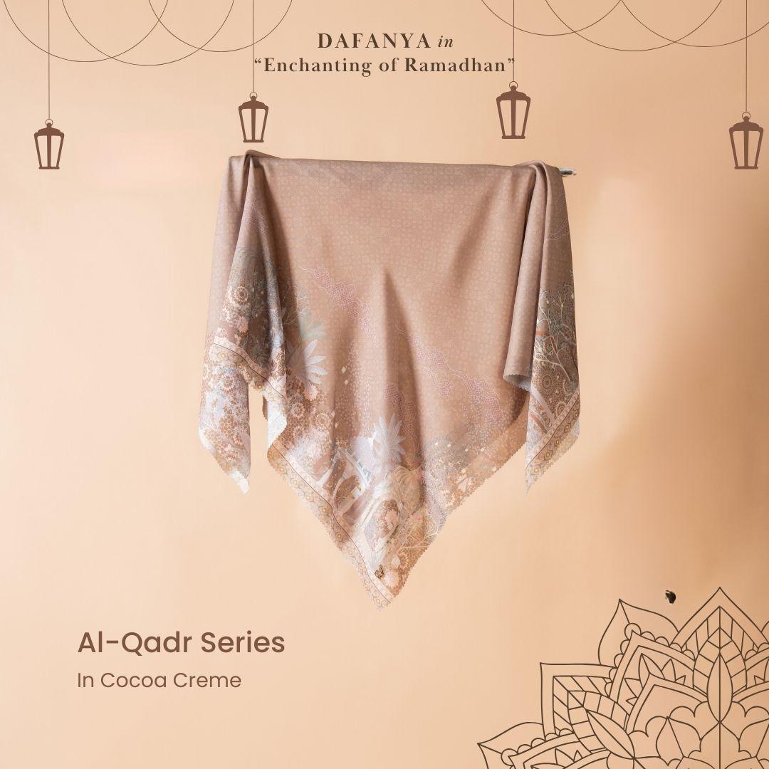 𝐃𝐀𝐅𝐀𝐍𝐘𝐀 - Al-Qadr Series Jilbab Motif Floral Kerudung Segi Empat Hijab Scarf bahan Voal Laser Cut