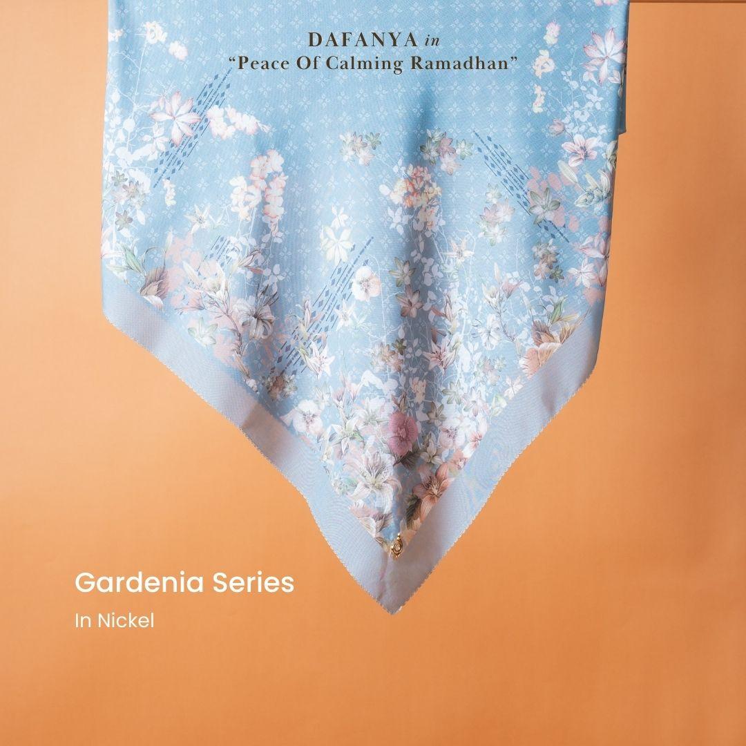 𝐃𝐀𝐅𝐀𝐍𝐘𝐀 - Gardenia Series Jilbab Motif Floral Kerudung Segi Empat Hijab Scarf bahan Voal Laser Cut