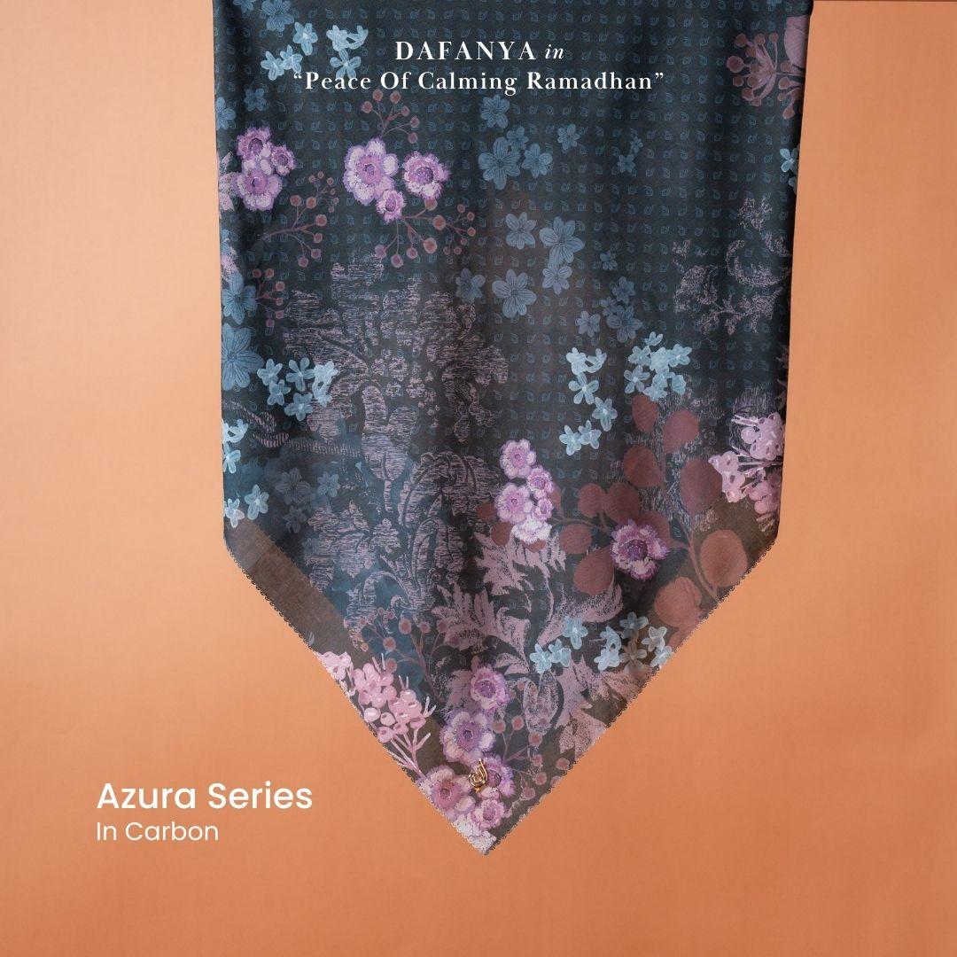 𝐃𝐀𝐅𝐀𝐍𝐘𝐀 - Azura Series Jilbab Motif Floral Kerudung Segi Empat Hijab Scarf bahan Voal Laser Cut