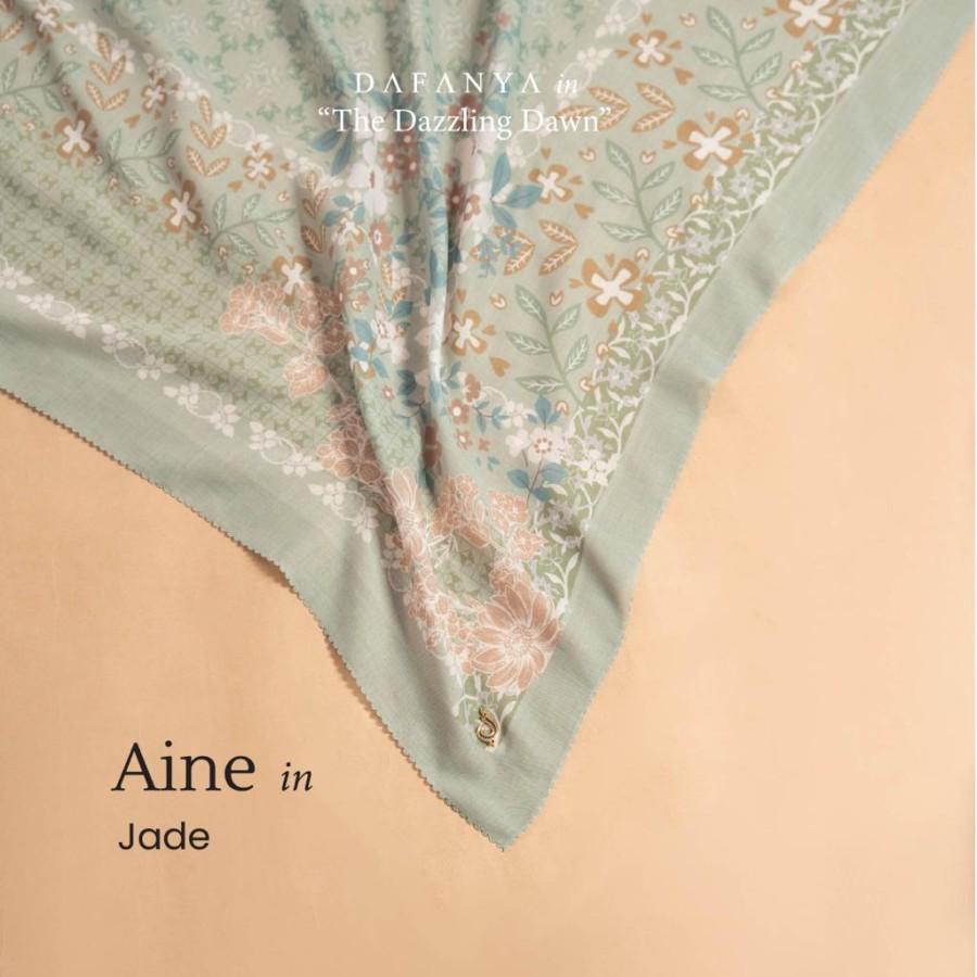 𝐃𝐀𝐅𝐀𝐍𝐘𝐀 - Syari Aine Series Jilbab Motif Floral Kerudung Segi Empat Hijab Scarf bahan Voal Laser Cut