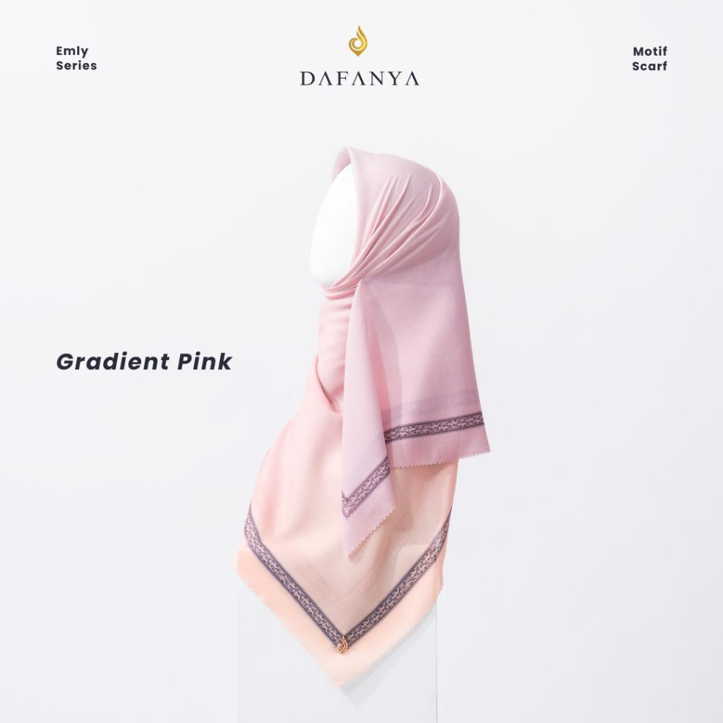 𝐃𝐀𝐅𝐀𝐍𝐘𝐀 - Emly Series Jilbab 4 Gradasi Kerudung Segi Empat Hijab Scarf bahan Voal Laser Cut